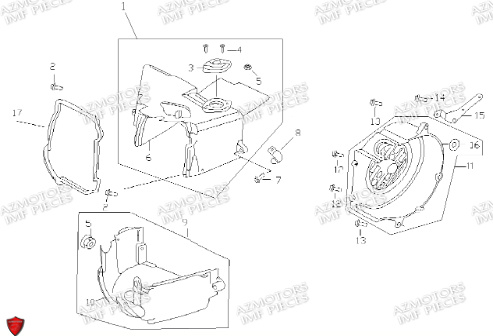 Coiffre De Cylindre AZMOTORS PIECES MACK_01 50cc 4T EURO 5 Injection