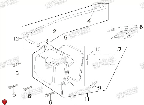 Culbuteur AZMOTORS PIECES MACK_01 50cc 4T EURO 5 Injection
