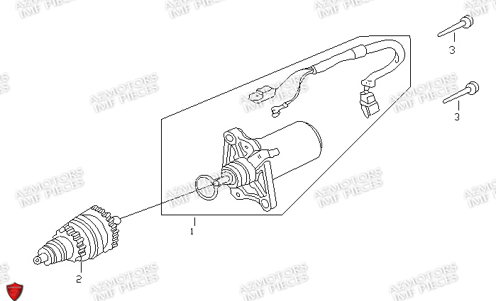 Demarreur AZMOTORS PIECES MACK_01 50cc 4T EURO 5 Injection