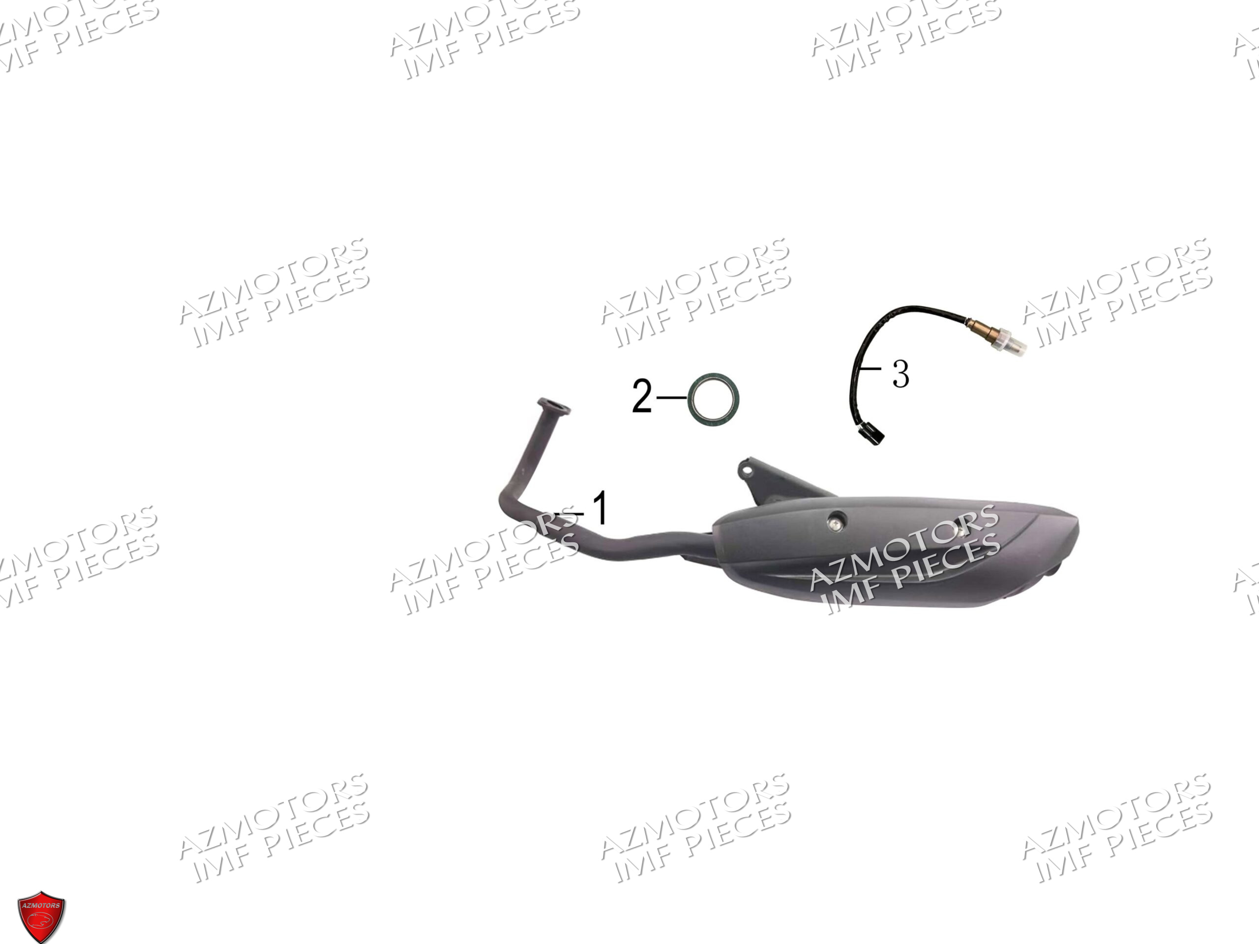 Echappement AZMOTORS PIECES MACK_01 50cc 4T EURO 5 Injection