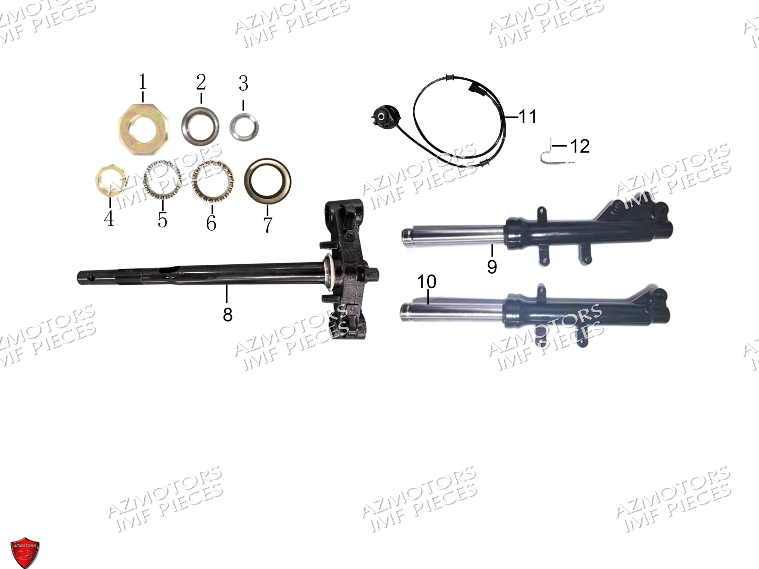 Fourche AZMOTORS PIECES MACK_01 50cc 4T EURO 5 Injection
