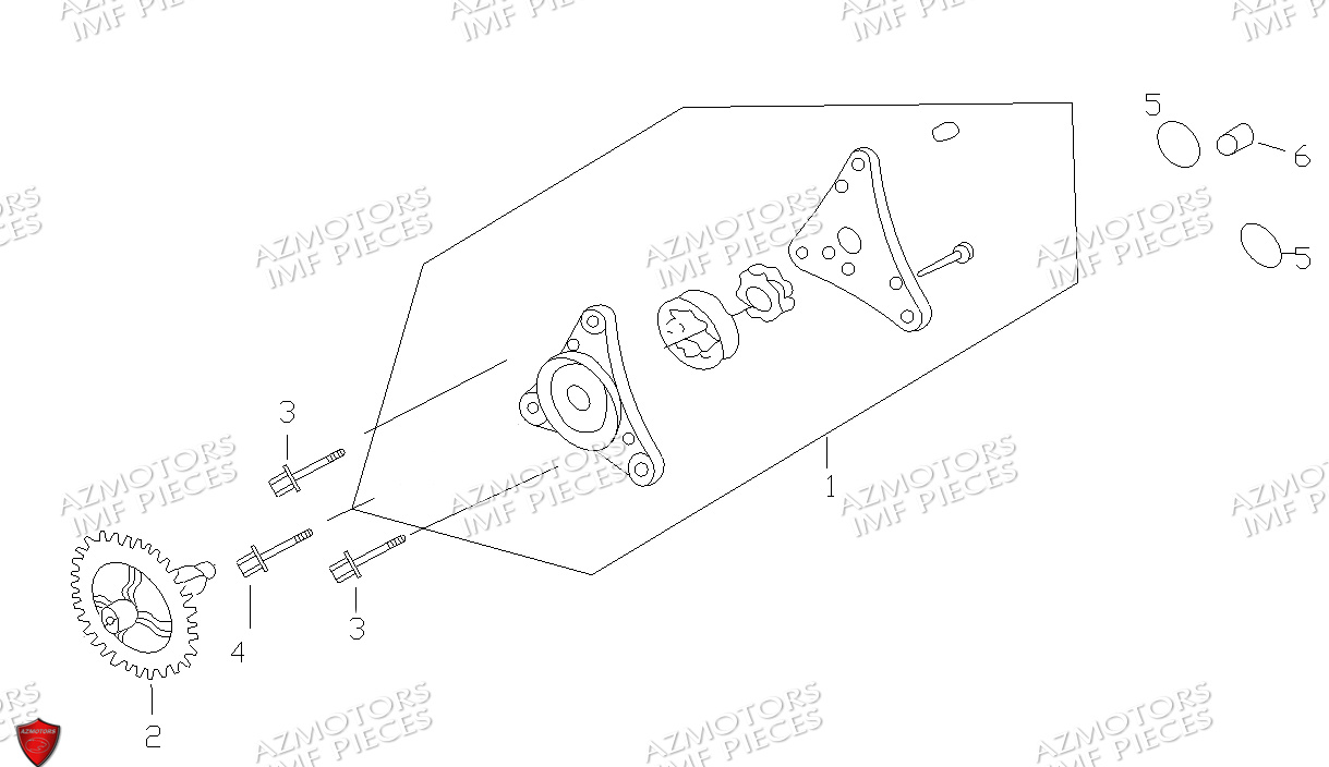 Pompe A Huile AZMOTORS PIECES MACK_01 50cc 4T EURO 5 Injection