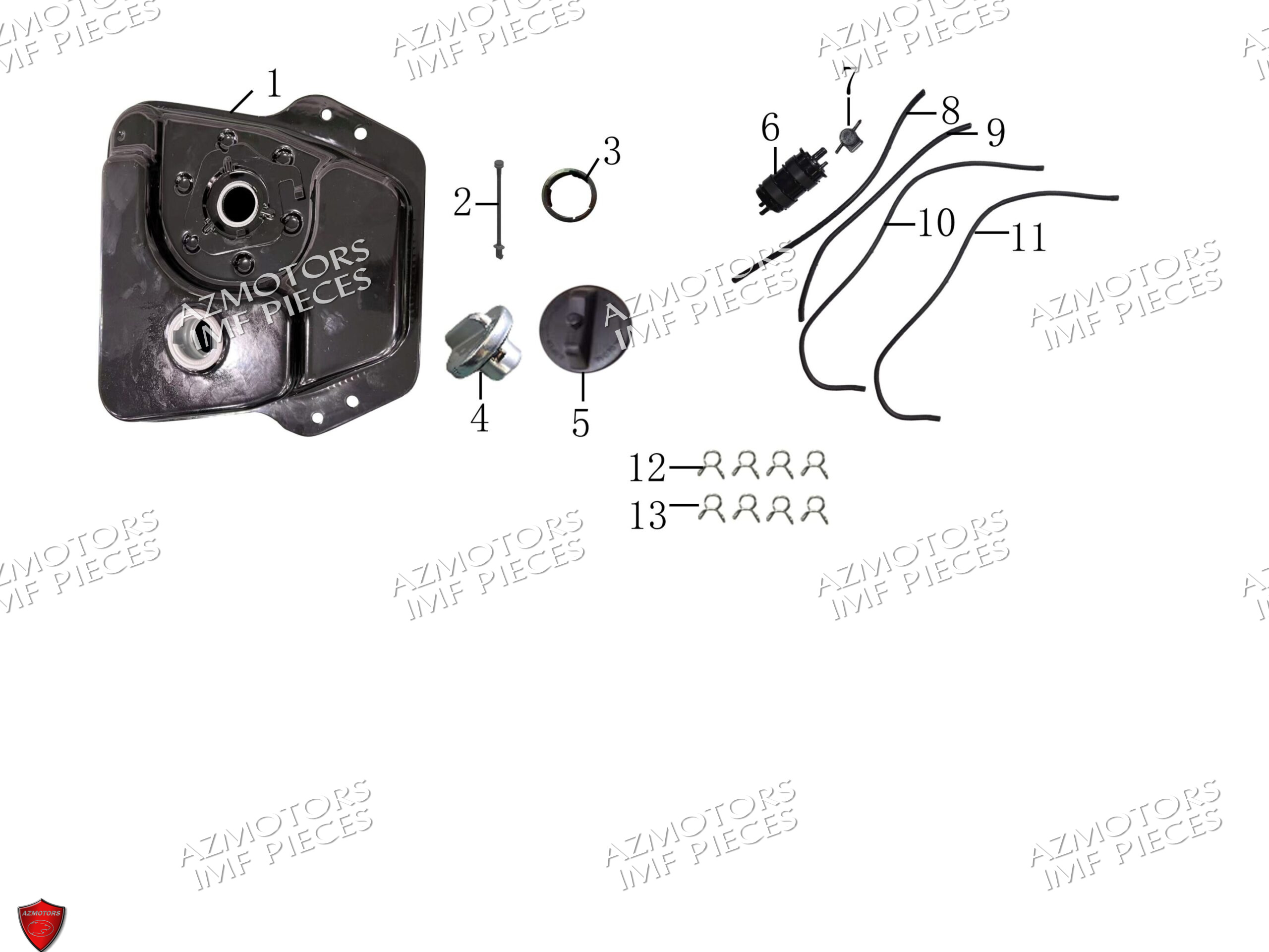 Reservoir AZMOTORS PIECES MACK_01 50cc 4T EURO 5 Injection