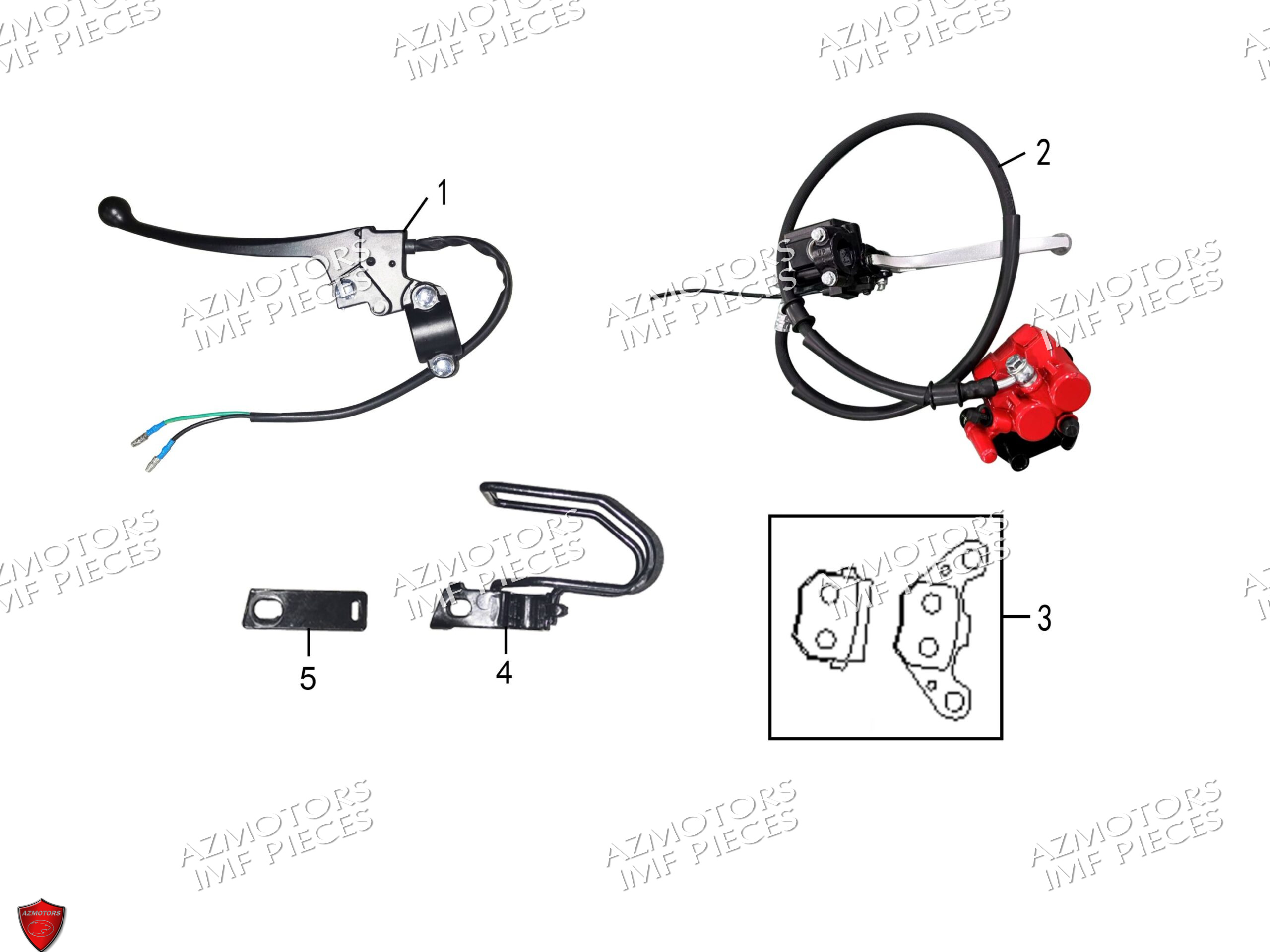 Systeme De Frein AZMOTORS PIECES MACK_01 50cc 4T EURO 5 Injection