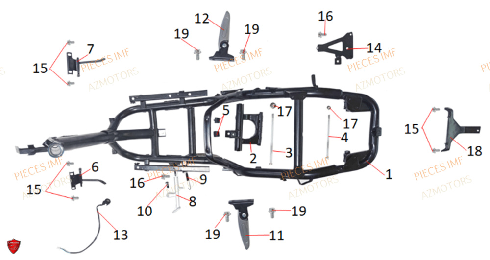 Chassis AZMOTORS PIECES MAGIC 125 4T EURO 5+