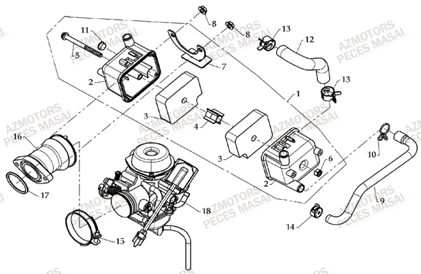 Carburateur MASAI Pièces Quad A300
