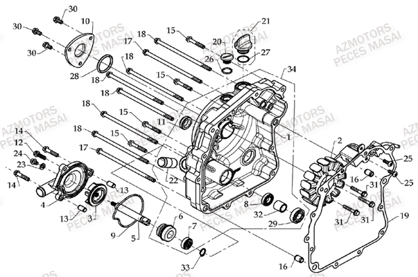 Carter D Allumage AZMOTORS Pièces Quad A300