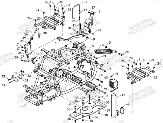 Chassis AZMOTORS Pièces Quad A300