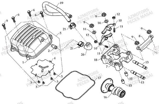 Culbuteurs AZMOTORS Pièces Quad A300