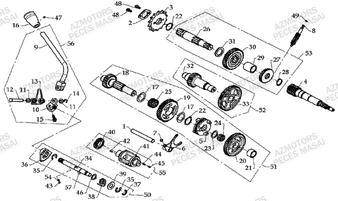 Transmission MASAI Pièces Quad A300