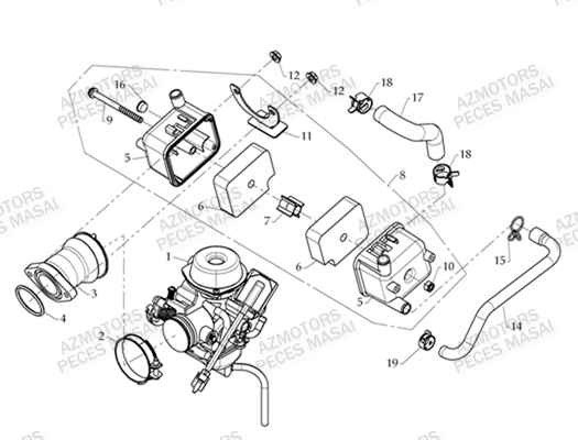 Carburateur AZMOTORS Pièces Quad A330