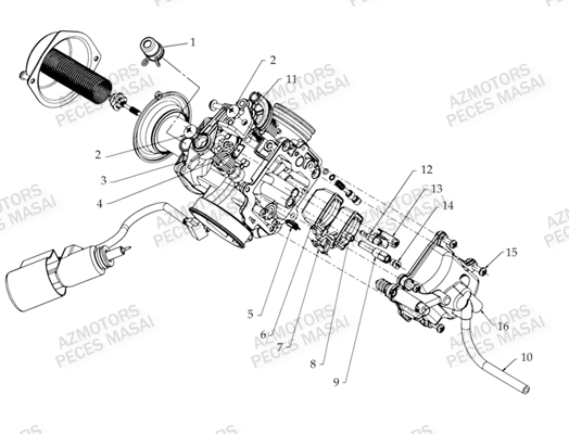 Carburateur (vue De Dessous) AZMOTORS Pièces Quad A330