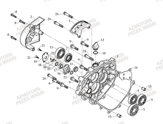 Carter De Boite De Vitesse MASAI Pièces Quad A330 - A330 ULTIMATE