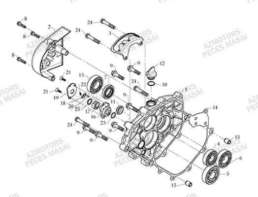 CARTER DE BOITE DE VITESSE AZMOTORS MASAI A330