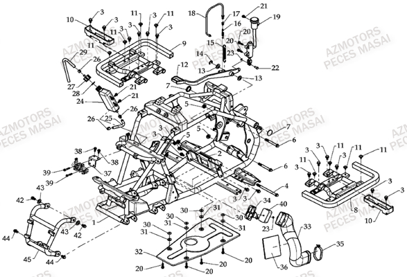 Chassis AZMOTORS Pièces Quad A330