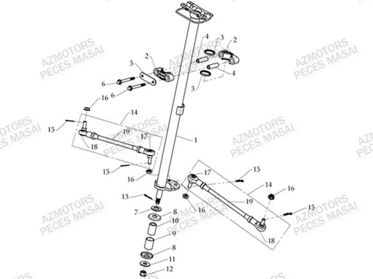 Colonne De Direction AZMOTORS Pièces Quad A330
