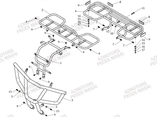 Porte Bagages MASAI Pièces Quad A330 - A330 ULTIMATE