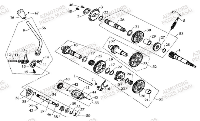 TRANSMISSION MASAI Pièces Quad A330 - A330 ULTIMATE