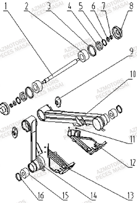 BRAS_OSCILLANT MASAI Pièces Quad A433 - A433 ULTIMATE