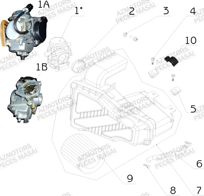 CARBURATEUR AZMOTORS MASAI A433 4X4