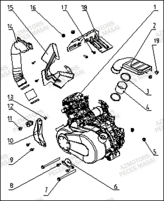 ENSEMBLE MOTEUR pour MASAI A433 4X4