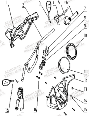 Guidon AZMOTORS Pièces Quad A433 4x4