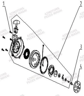 Lanceur AZMOTORS Pièces Quad A433 4x4