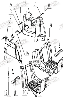 Marche Pied MASAI Pièces Quad A433 4x4