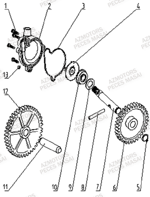 POMPE A EAU AZMOTORS MASAI A433 4X4