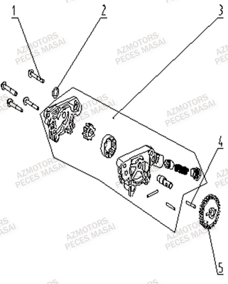 Pompe A Huile AZMOTORS Pièces Quad A433 4x4