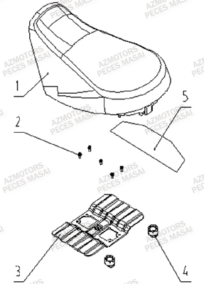 Selle AZMOTORS Pièces Quad A433 4x4