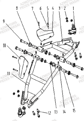 Triangles AZMOTORS Pièces Quad A433 4x4