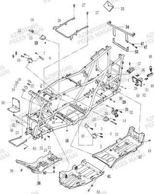 Chassis MASAI Pièces Quad A500IX