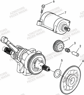 Demarreur MASAI Pièces Quad A500IX