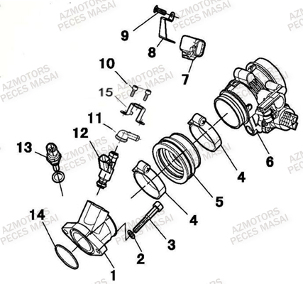 PIPE D ADMISSION AZMOTORS MASAI A500IX