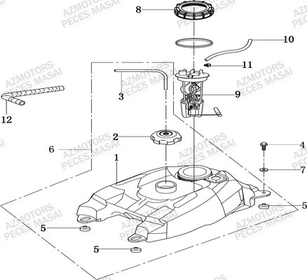 RESERVOIR AZMOTORS MASAI A500IX