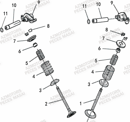 SOUPAPES AZMOTORS MASAI A500IX