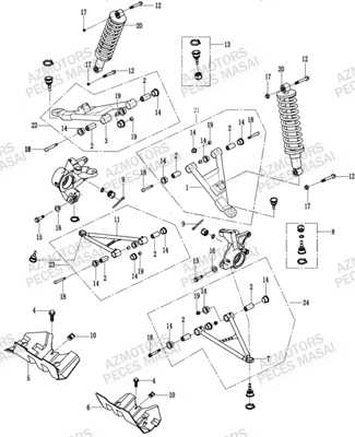 Suspension Avant MASAI Pièces Quad A500IX
