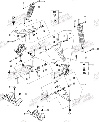 SUSPENSION AVANT pour MASAI A500IX