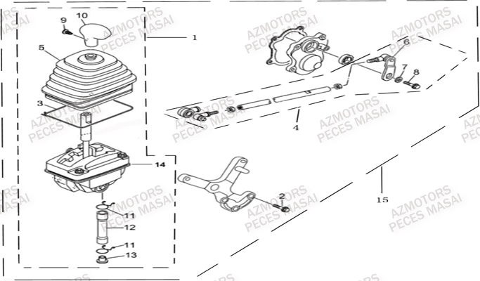 Tringlerie De Vitesses MASAI Pièces Quad A500IX