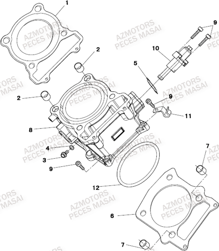 Cylindre MASAI Pièces Quad A500IX EPS