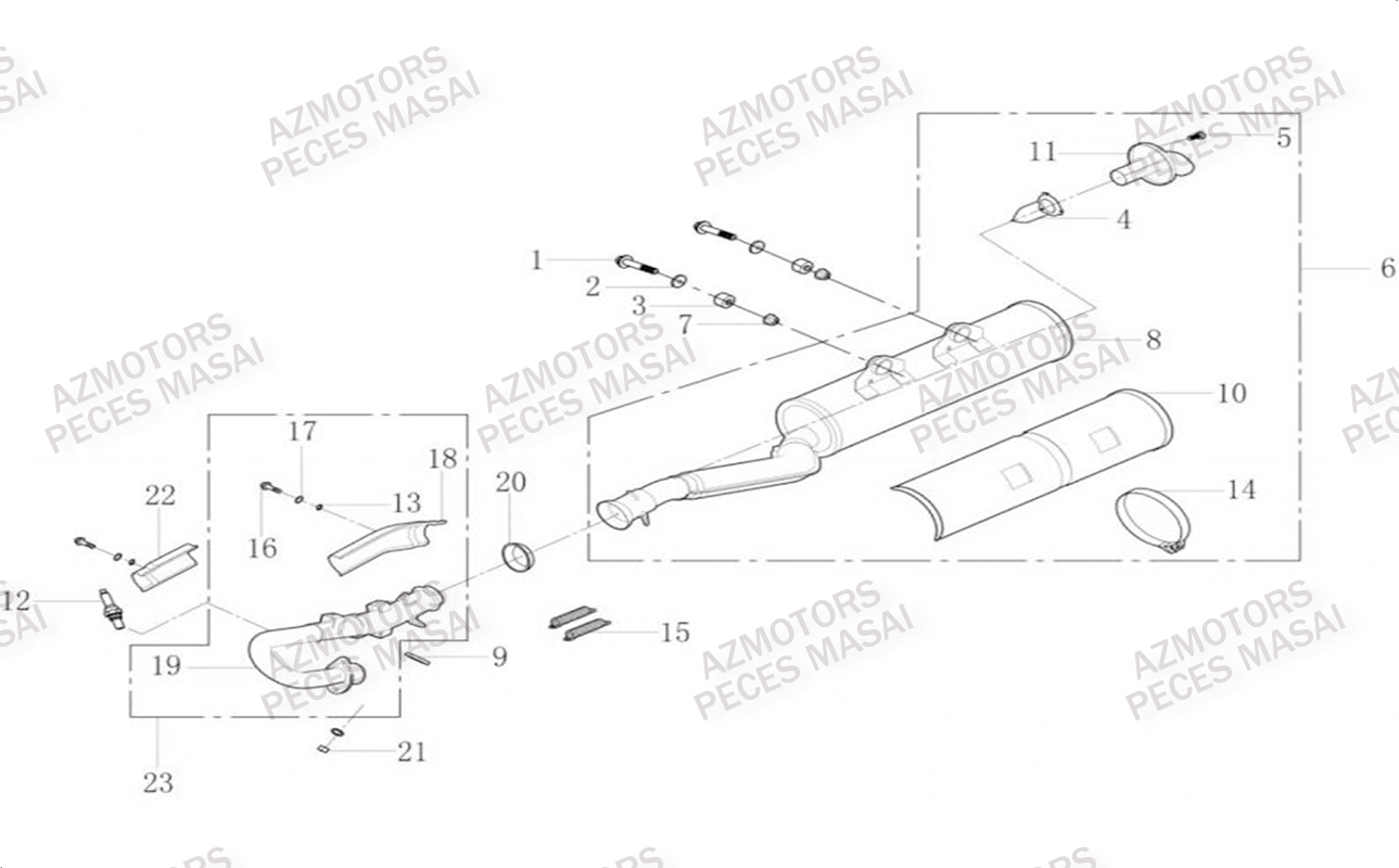 ECHAPPEMENT pour MASAI A500IX EPS