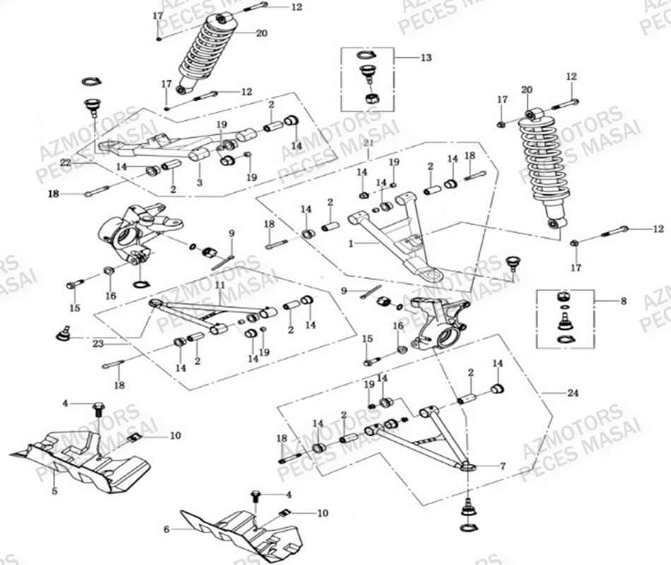 SUSPENSION AVANT pour MASAI A500IX EPS