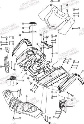 Carrosserie Avant MASAI Pièces Quad A700i ULTIMATE