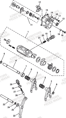 CHANGEMENT DE VITESSES AZMOTORS MASAI A700 I