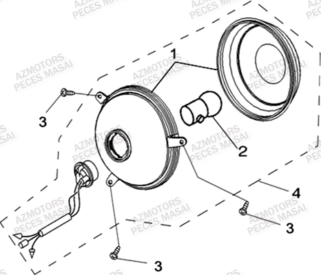 CLIGNOTANTS ARRIERE AZMOTORS MASAI A700 I