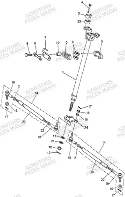 Colonne De Direction MASAI Pièces Quad A700i ULTIMATE