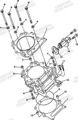 Cylindre MASAI Pièces Quad A700i ULTIMATE