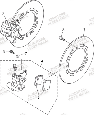 DISQUES DE FREIN AZMOTORS MASAI A700 I