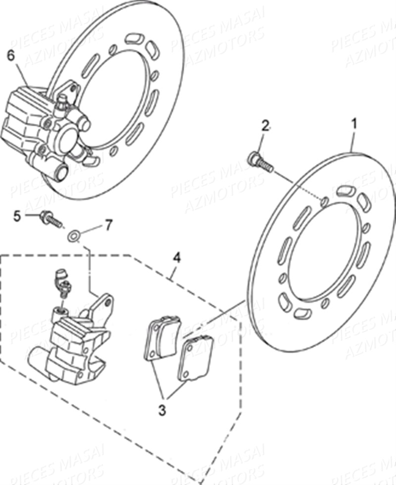 DISQUES FREIN AZMOTORS MASAI A700 I